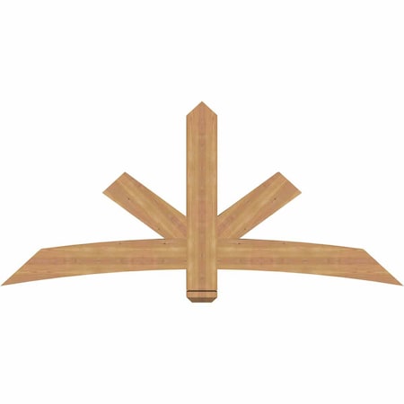 Ekena Millwork Alberta Smooth Timber Gable Bracket, Western Red Cedar, 72"W x 33"H x 3 1/2"D x 5 1/2"F, 11/12 Pitch GBW072X33X0406ALB00SWR